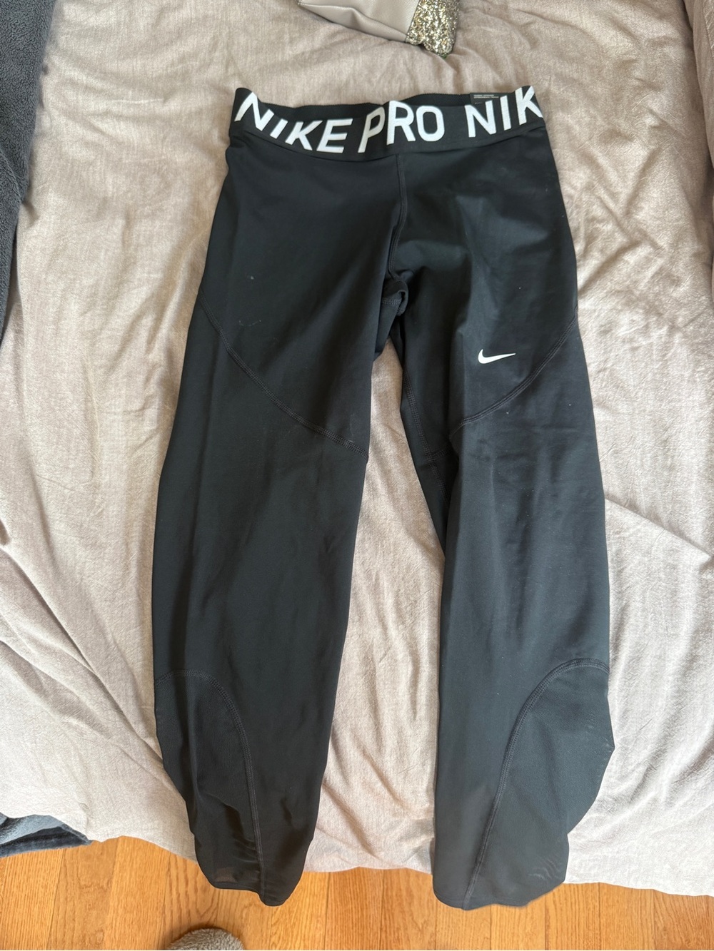 Nike Black and White Pro Tight Fit Leggings